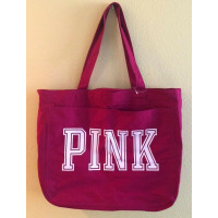 Сумка тоут Victoria`s Secret PINK Purple & White zip up Big Shoppers Gym Tote BAG Purs